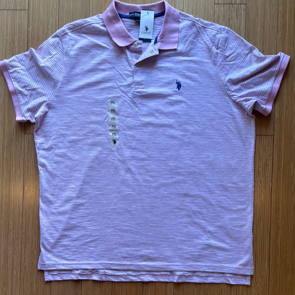 U.S. Polo Assn. Pink Polo Shirt Soft Cotton Blend